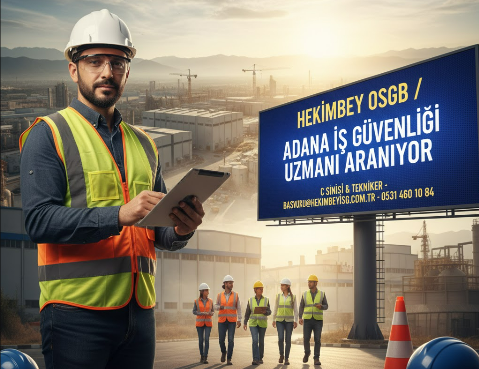 Adana’da İş Güvenliği Uzmanı ve Teknikeri Aranıyor: Hekimbey OSGB Yeni Personel Alımı Yapacak