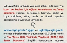 2026-1 İSG Sınav Duyurusu Yayımlandı: 16 Mayıs 2026 Sınav Başvuruları Başlıyor!