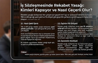 İş Hukukunda Rekabet Yasağı Sözleşmesi Geçerlilik...