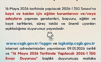 2026-1 İSG Sınav Duyurusu Yayımlandı: 16 Mayıs 2026 Sınav Başvuruları Başlıyor!