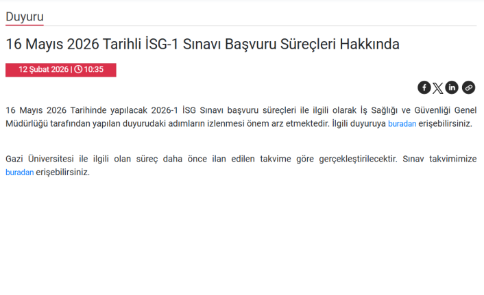 2026 İSG-1 Sınavı Başvuruları Başlıyor: İşte İzlemeniz Gereken Adımlar