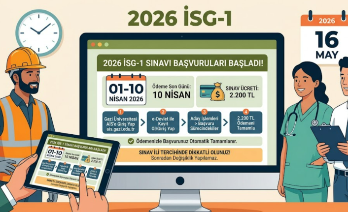 2026 İSG/1 Sınav Ücreti Ödeme Süreci Başladı: İşte Başvuru Detayları