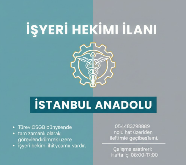 İstanbul Anadolu Yakası İşyeri Hekimi Alımı Başladı